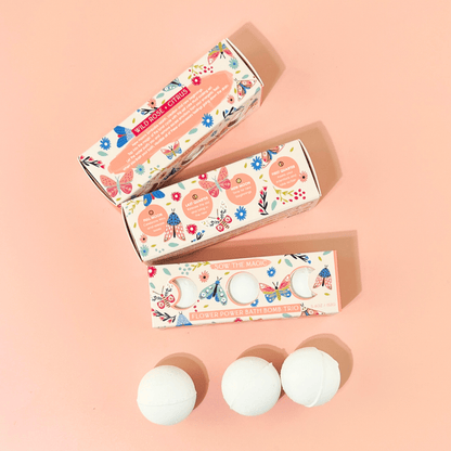 Moon Phase Flower Power Bath Bomb Trio - The House of Botanicals