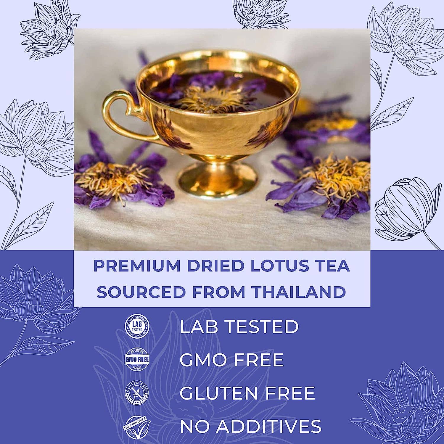 Organic Lotus Whole Flower - The House of Botanicals