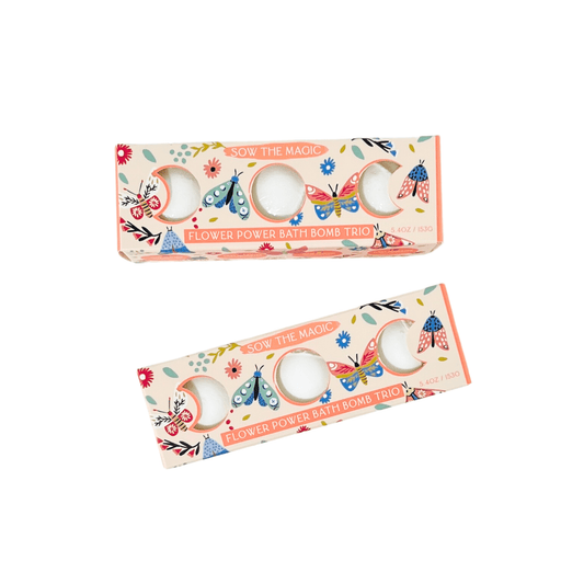 Moon Phase Flower Power Bath Bomb Trio - The House of Botanicals