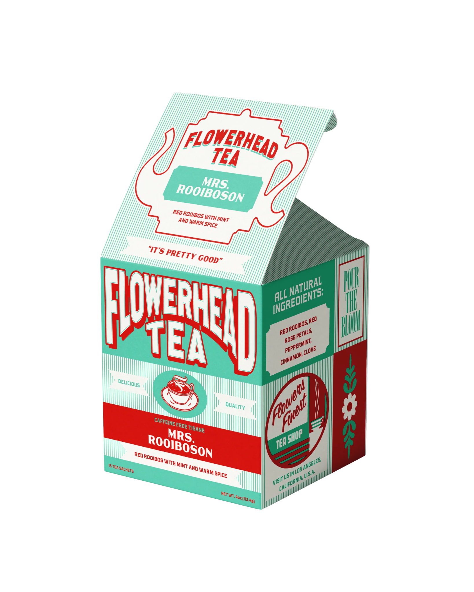 Mrs. Rooiboson Tea Bags - 15 count - The House of Botanicals