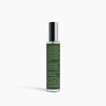 Rock Rose / Labdanum Aromatherapeutic Ritual Spray, back label with ingredients and directions